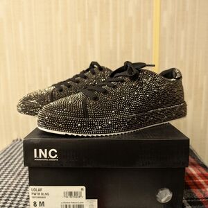 INC Lolaf Black Bling Sneaker - Size 8